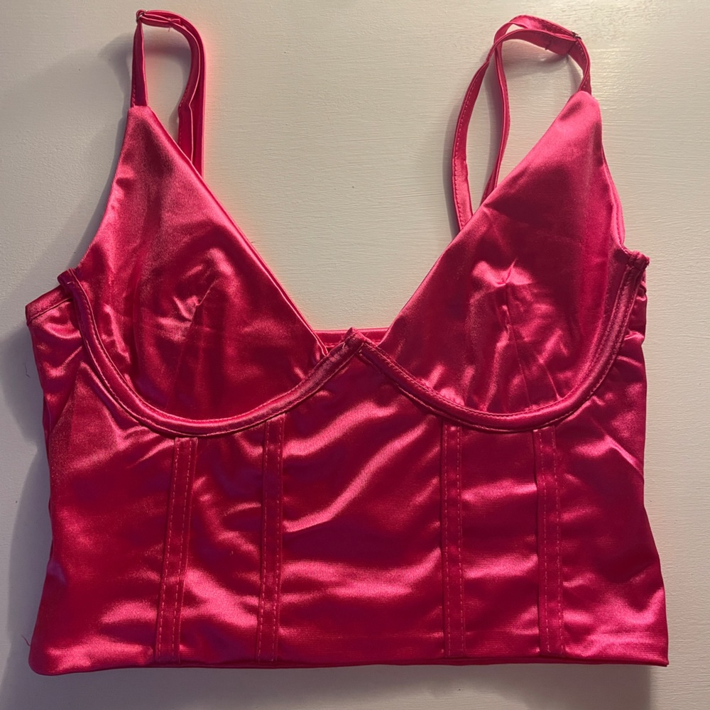 HOT PINK Corset Top